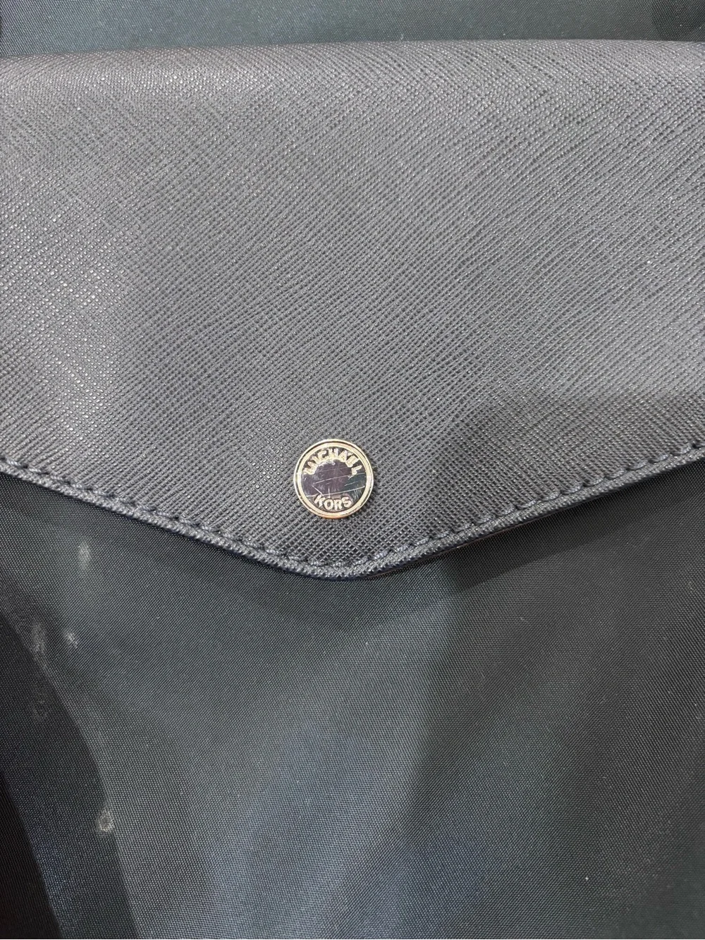 Michael Kors Classic Navy Blue Women's Tote Bag with Front Pocket